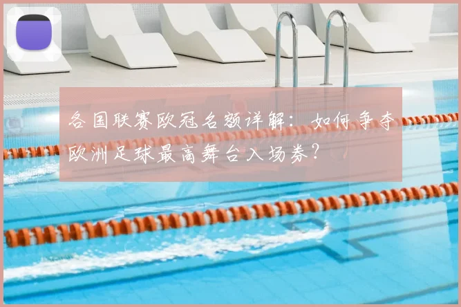各国联赛欧冠名额详解：如何争夺欧洲足球最高舞台入场券？